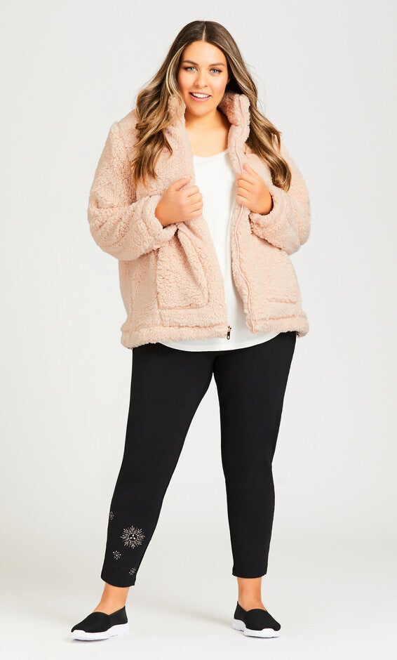 Sketchers Cozy Fleece Reversible Jacket - pink, , alternate image number 1