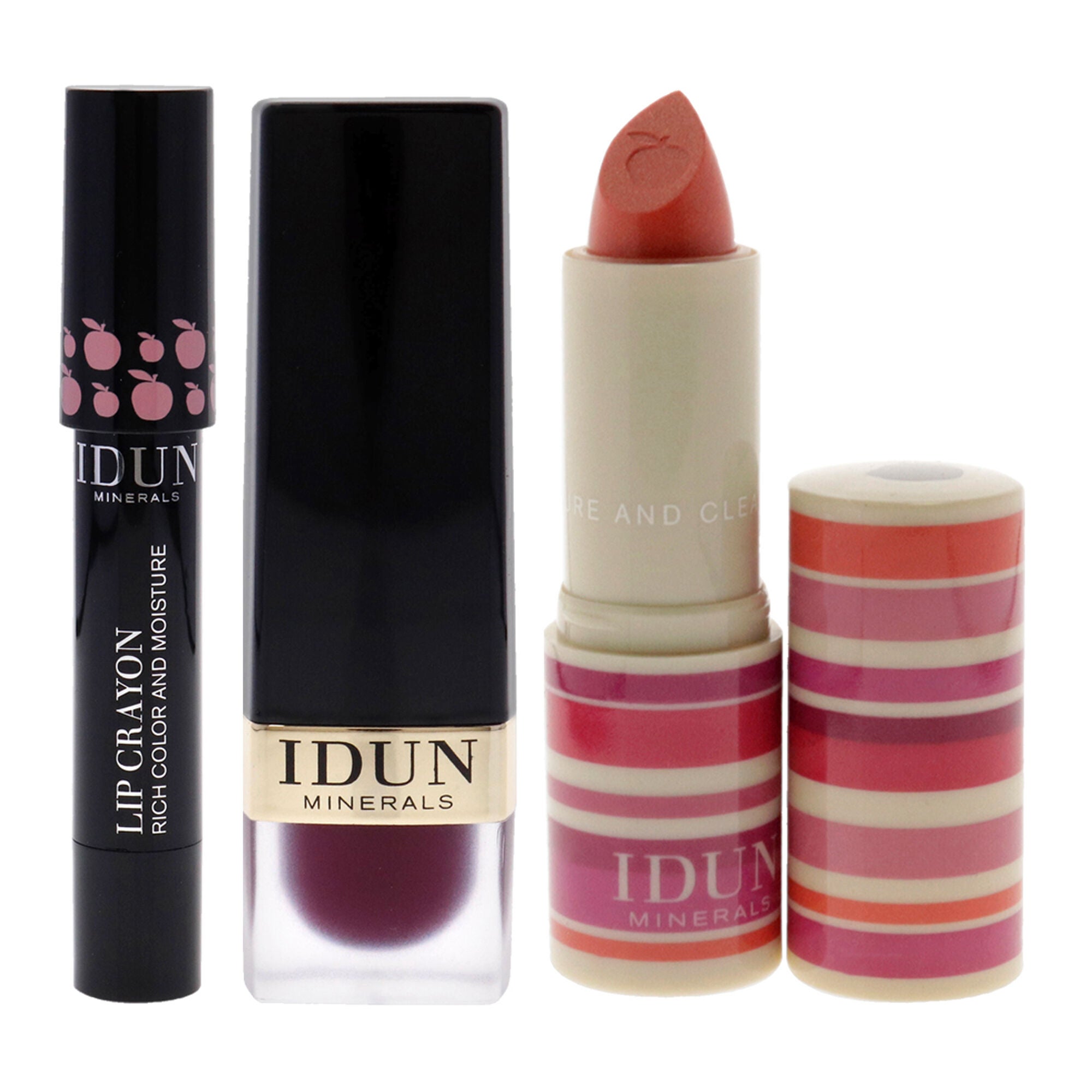 Creme Lipstick - 206 Sylvia -203 Frida and Lip Crayon - 401 Agnetha Kit by Idun Minerals for Women - 3 Pc Kit 2 x 0.13oz Lipstick, 0.09oz Lipstick, , alternate image number 3