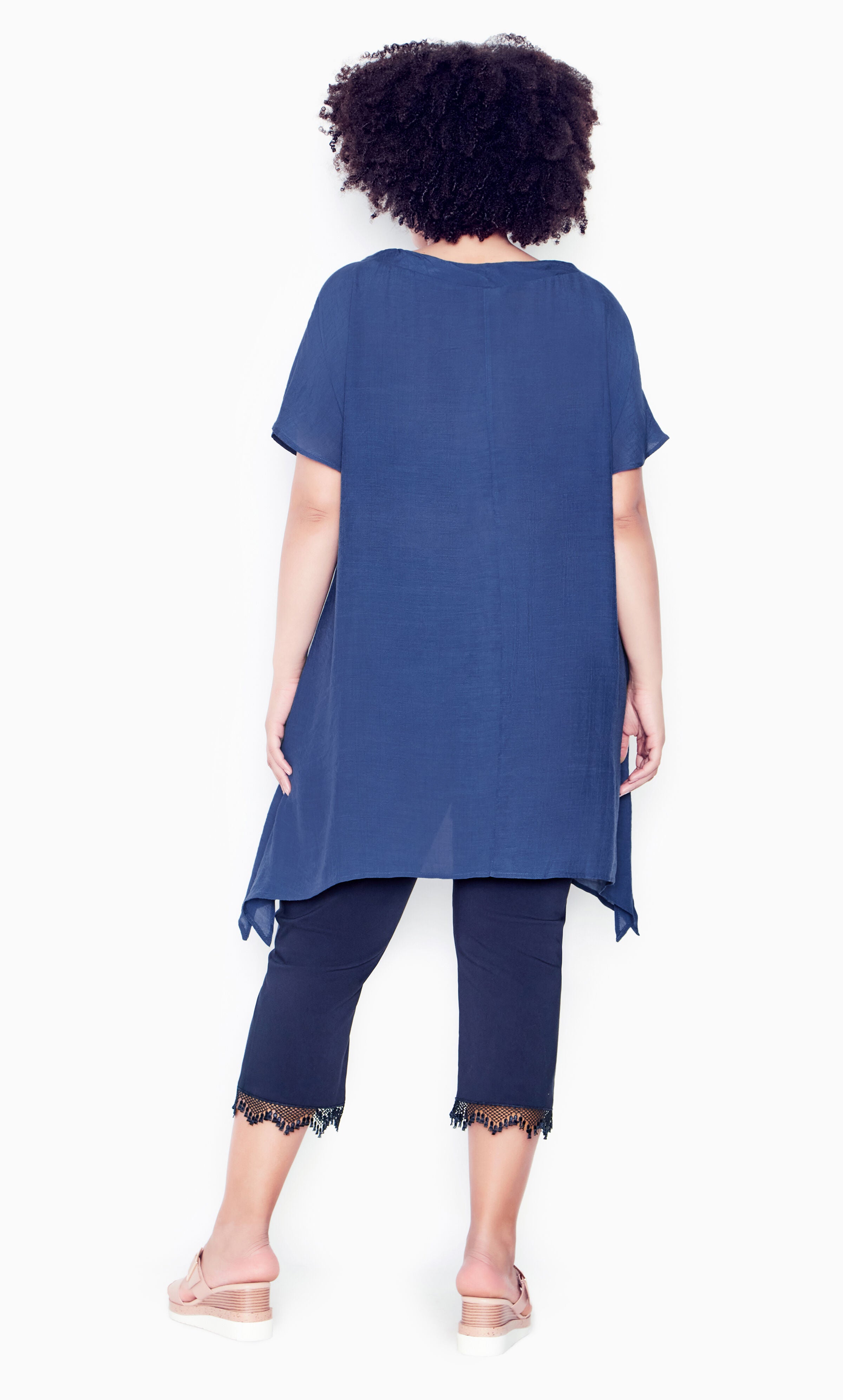 Lara Twist Tunic - navy, , alternate image number 3