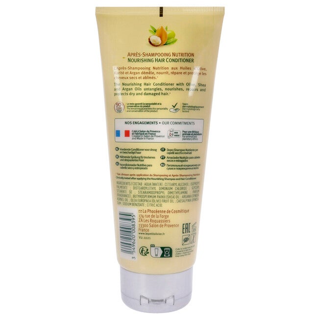 Nutrition Hair Conditioner - Olive-Shea-Argan Oils by Le Petit Olivier for Unisex - 6.76 oz Conditioner, See Description, alternate image number 2