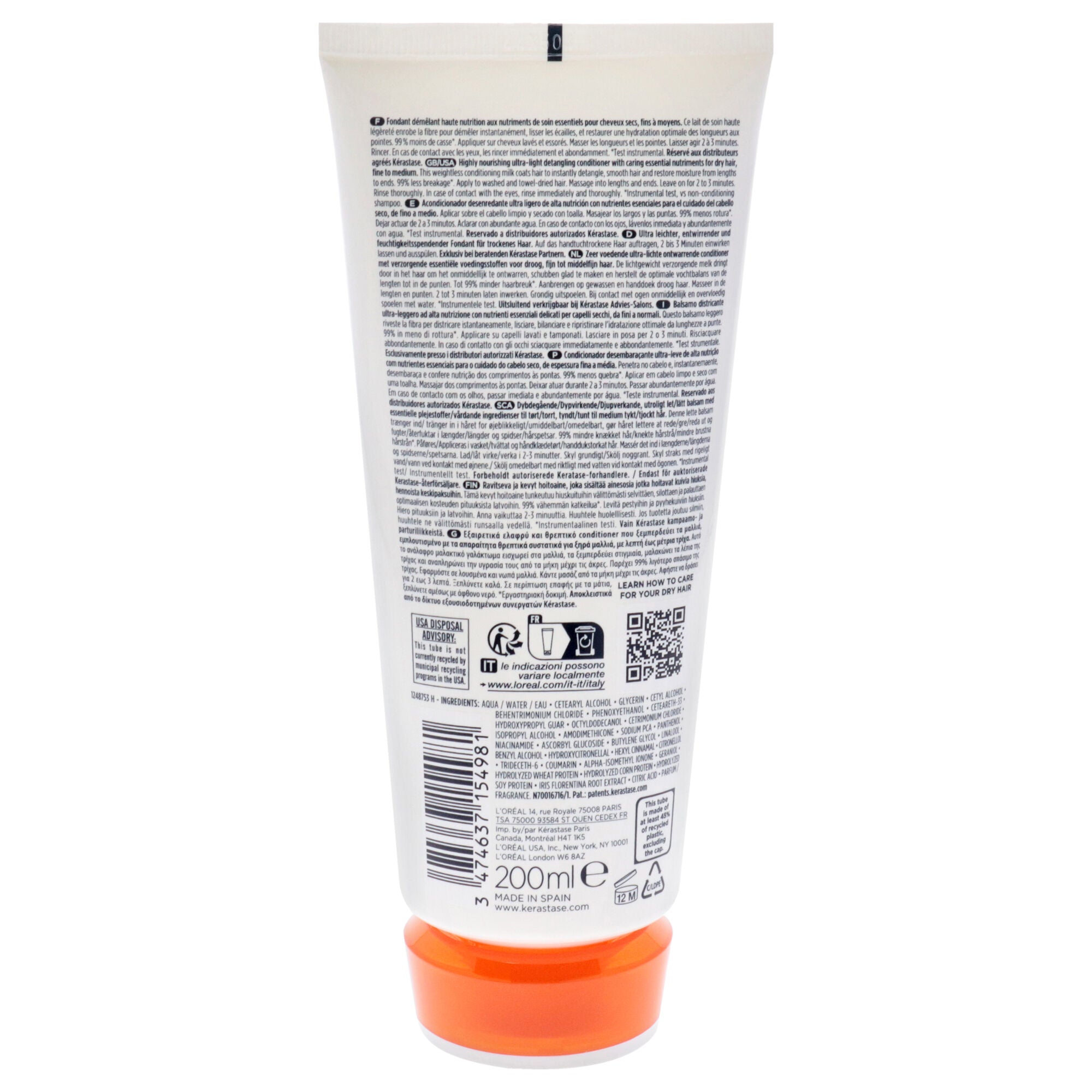 Nutritive Lait Vital Conditioner by Kerastase for Unisex - 6.8 oz Conditioner, See Description, alternate image number 2