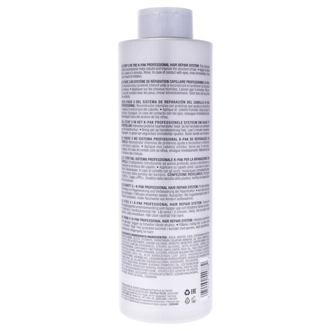 K-Pak Reconstruct Deep Penetrating Treatment by Joico for Unisex - 33.8 oz Treatment, See Description, alternate image number 2