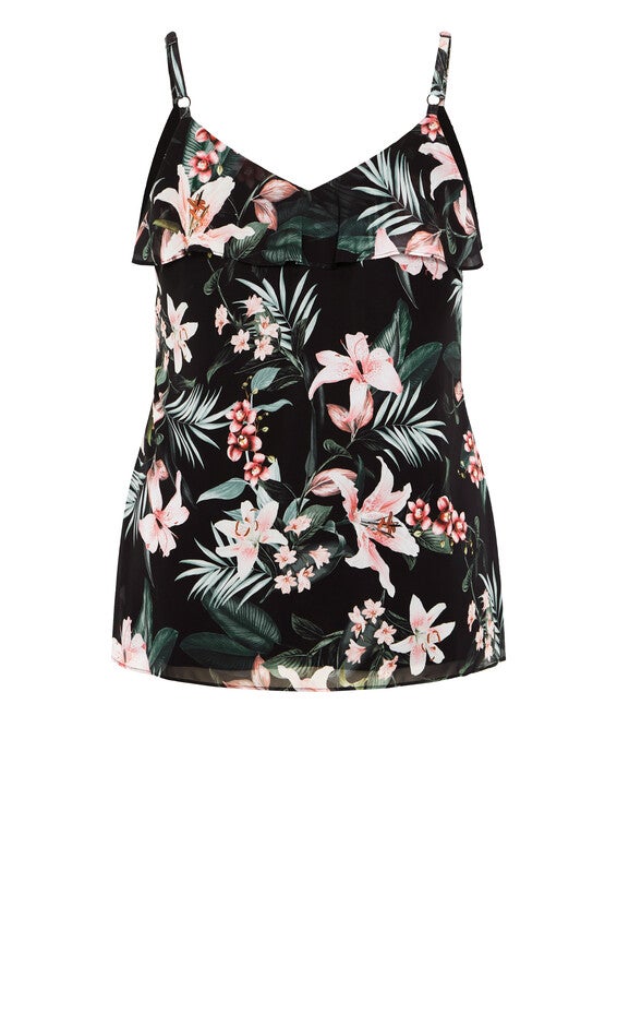 Nicole Print Cami - black, , alternate image number 5
