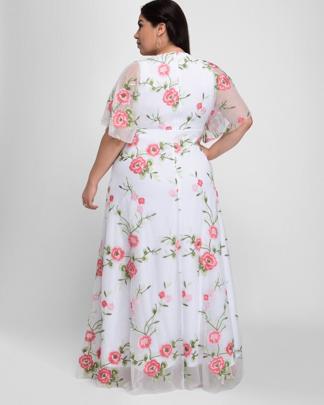 Embroidered Elegance Evening Gown, , alternate image number null
