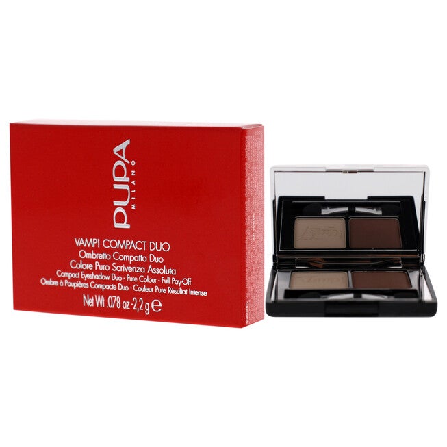 Vamp! Compact Duo Eyeshadow - 005 Milk Chocolate by Pupa Milano for Women - 0.078 oz Eye Shadow, , alternate image number 7
