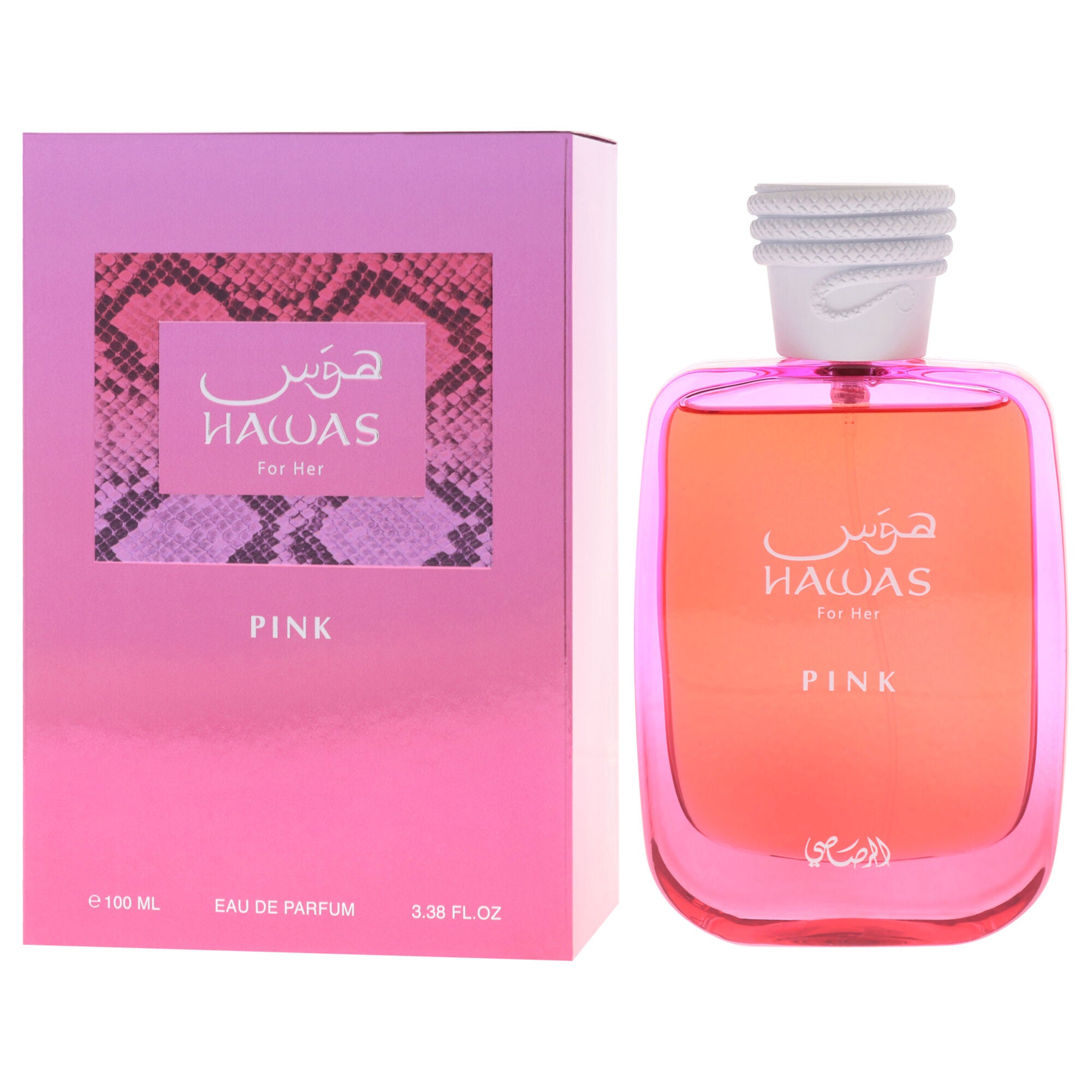 Hawas Collection - Hawas Pink by Rasasi for Women - 3.38 oz EDP Spray, Clear, alternate image number 3