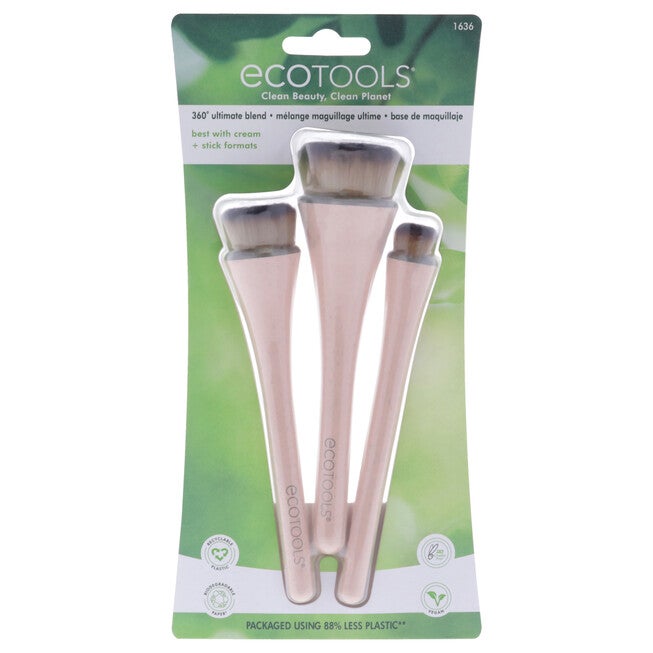 360 Ultimate Blend Brush Kit by Ecotools for Women - 3 Pc Ultimate Buff Brush, Ultimate Pop Brush, Ultimate Cover Brush, See Description, hi-res image number null