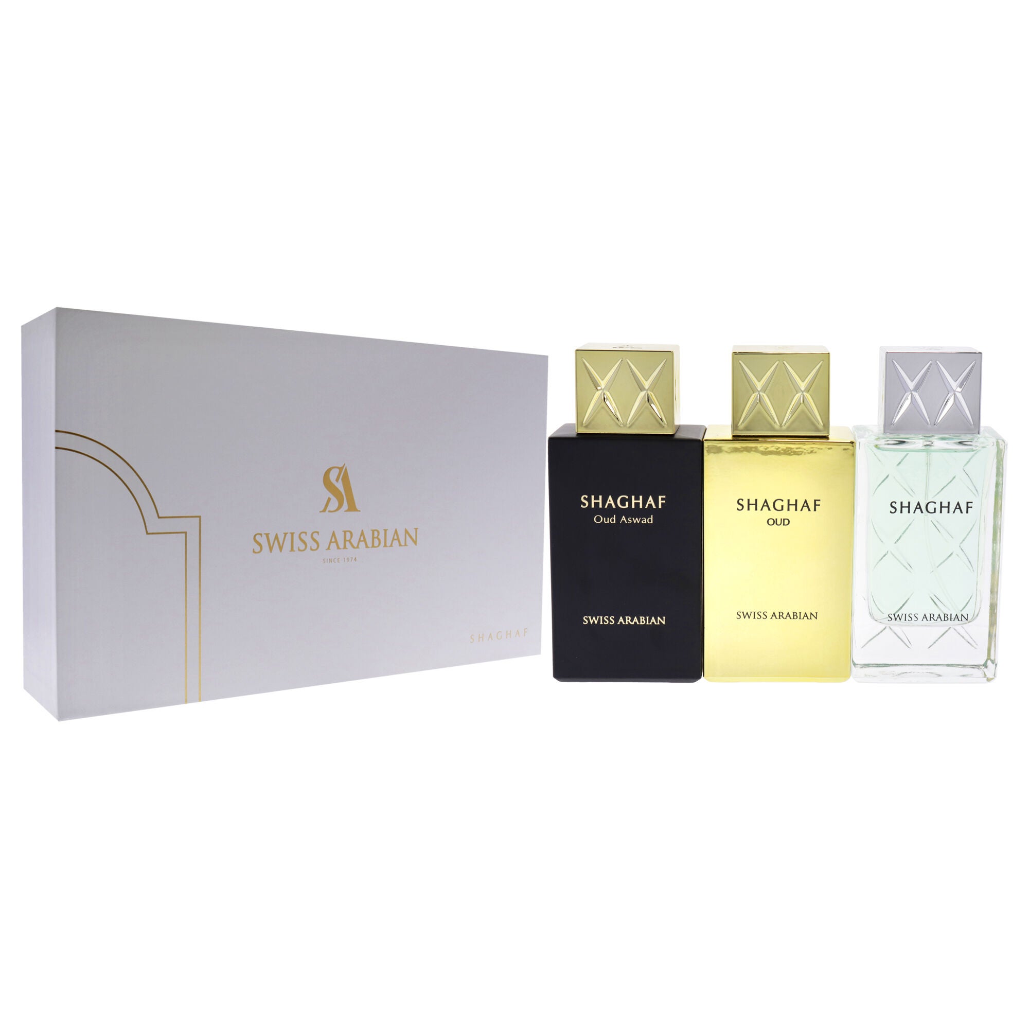 Shaghaf by Swiss Arabian for Unisex - 3 Pc Gift Set 2.5oz Oud Aswad EDP Spray, 2.5oz Oud EDP Spray, 2.5oz EDP Spray, See Description, alternate image number 2