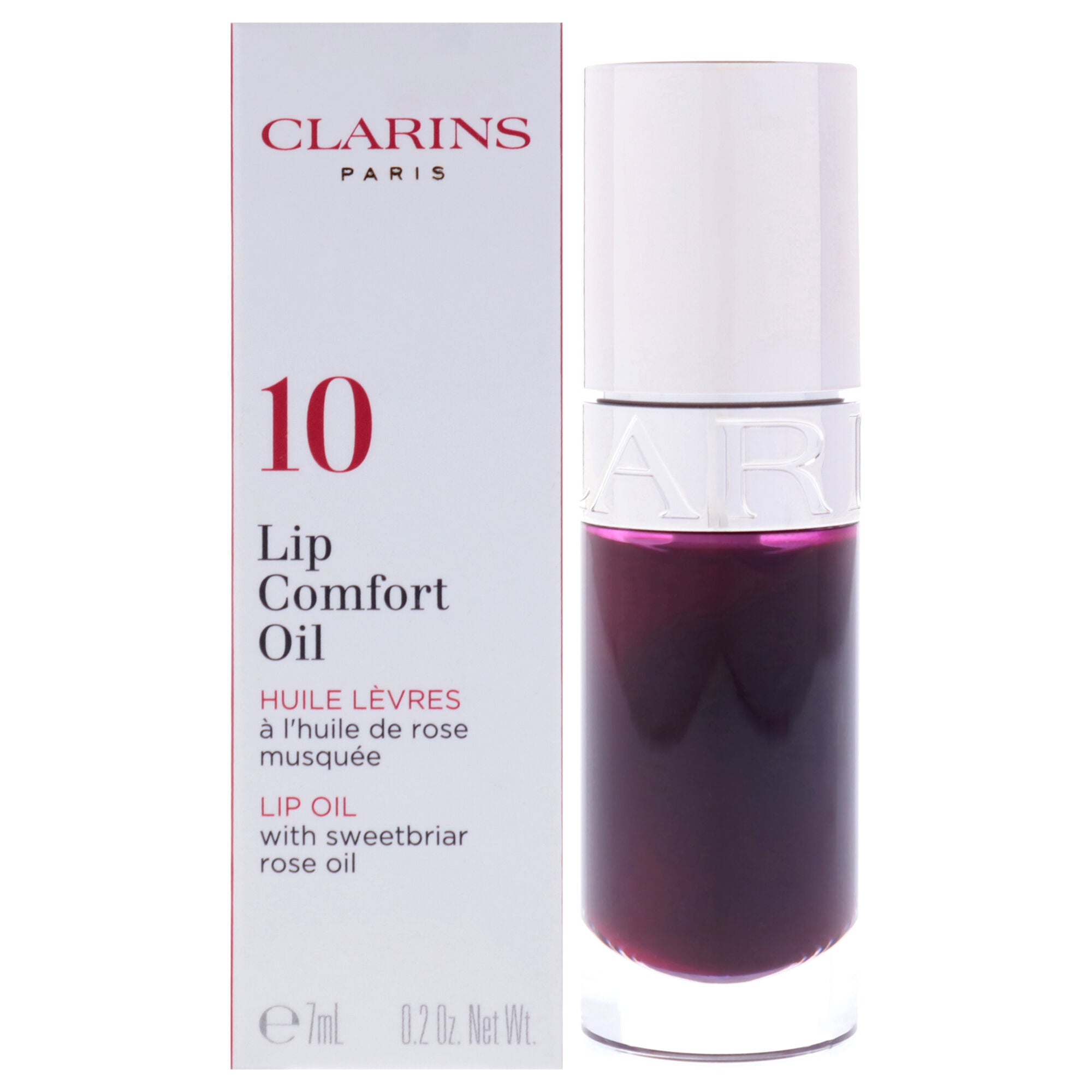 Lip Comfort Oil - 10 Plum by Clarins for Women - 0.2 oz Lip Oil, Purple, hi-res image number 0