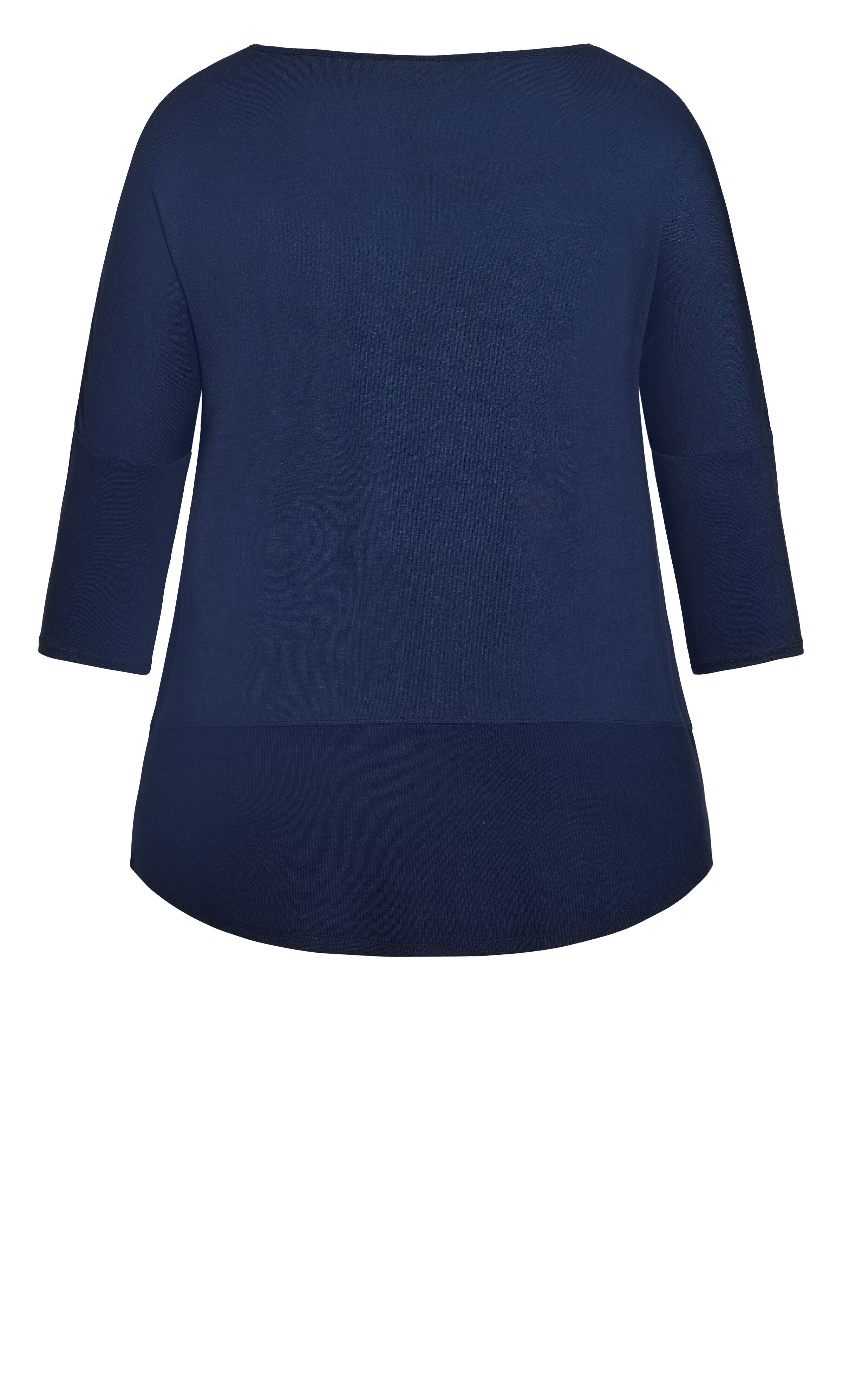 Contrast Rib Top - navy, , alternate image number 4