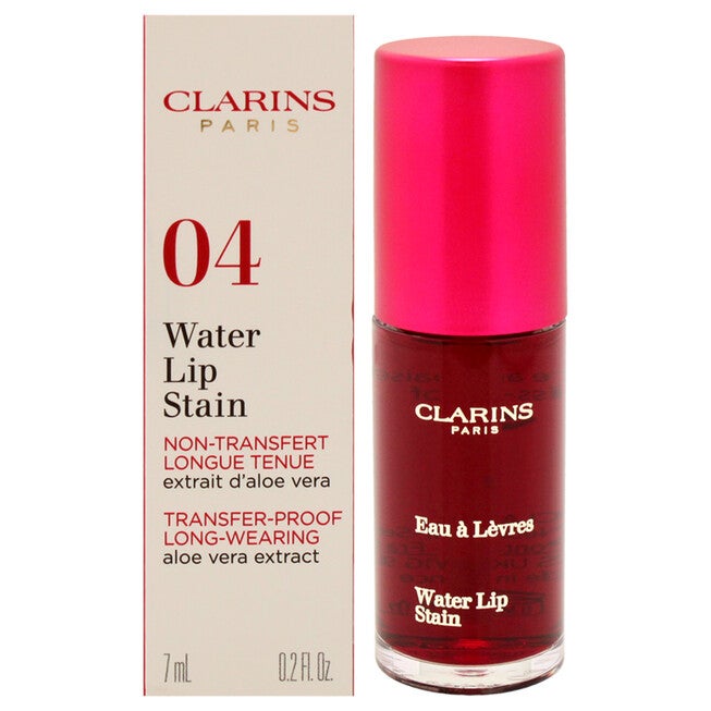Water Lip Stain - 04 Violet Water by Clarins for Women - 0.2 oz Lipstick, NA, hi-res image number null