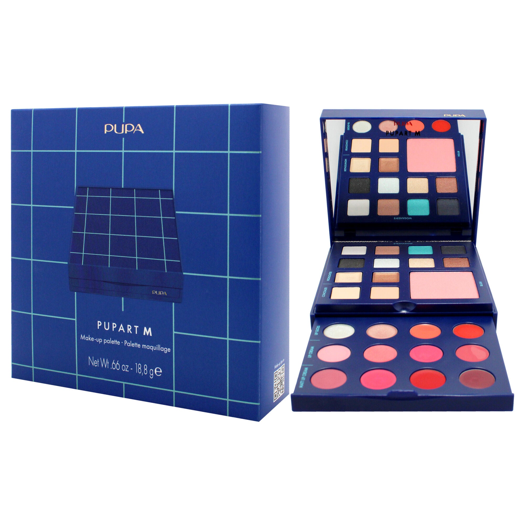 Pupart M Make-Up Palette - 004 Blue by Pupa Milano for Women - 0.66 oz Makeup, See Description, alternate image number 3