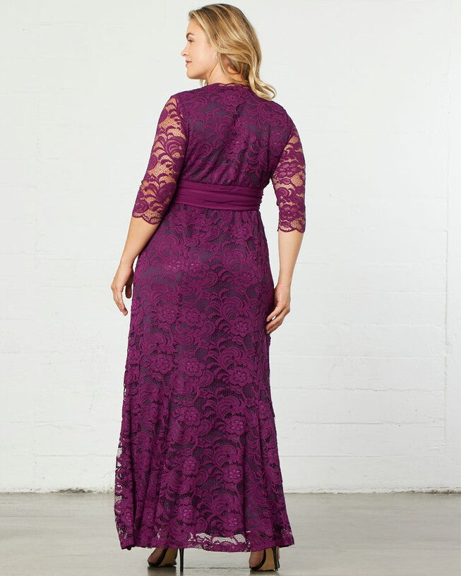 Screen Siren Lace Evening Gown, Amethyst, alternate image number null