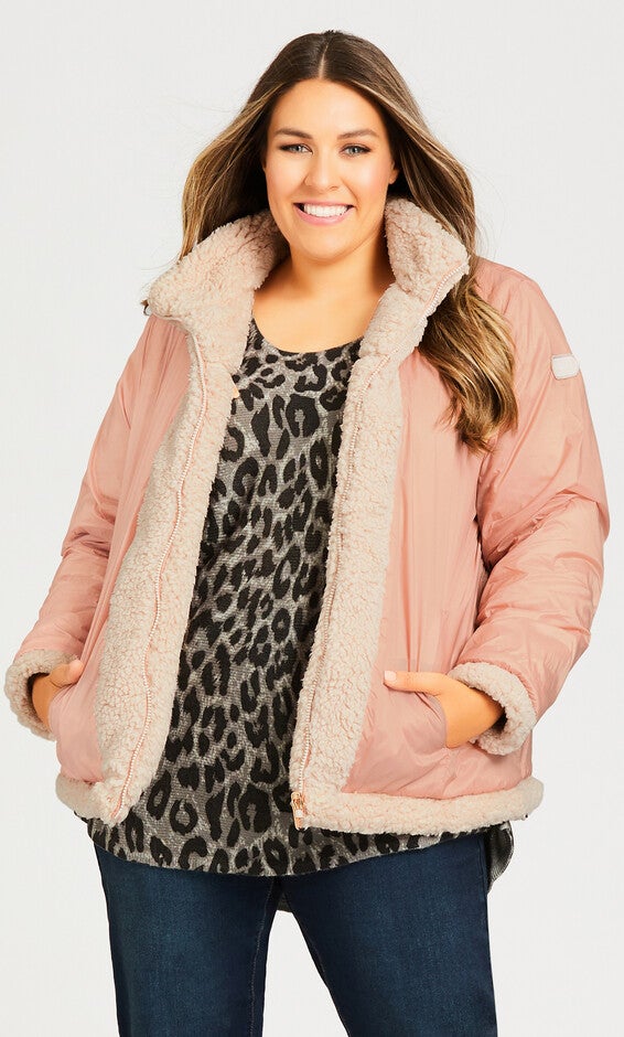 Sketchers Cozy Fleece Reversible Jacket - pink, , alternate image number 6