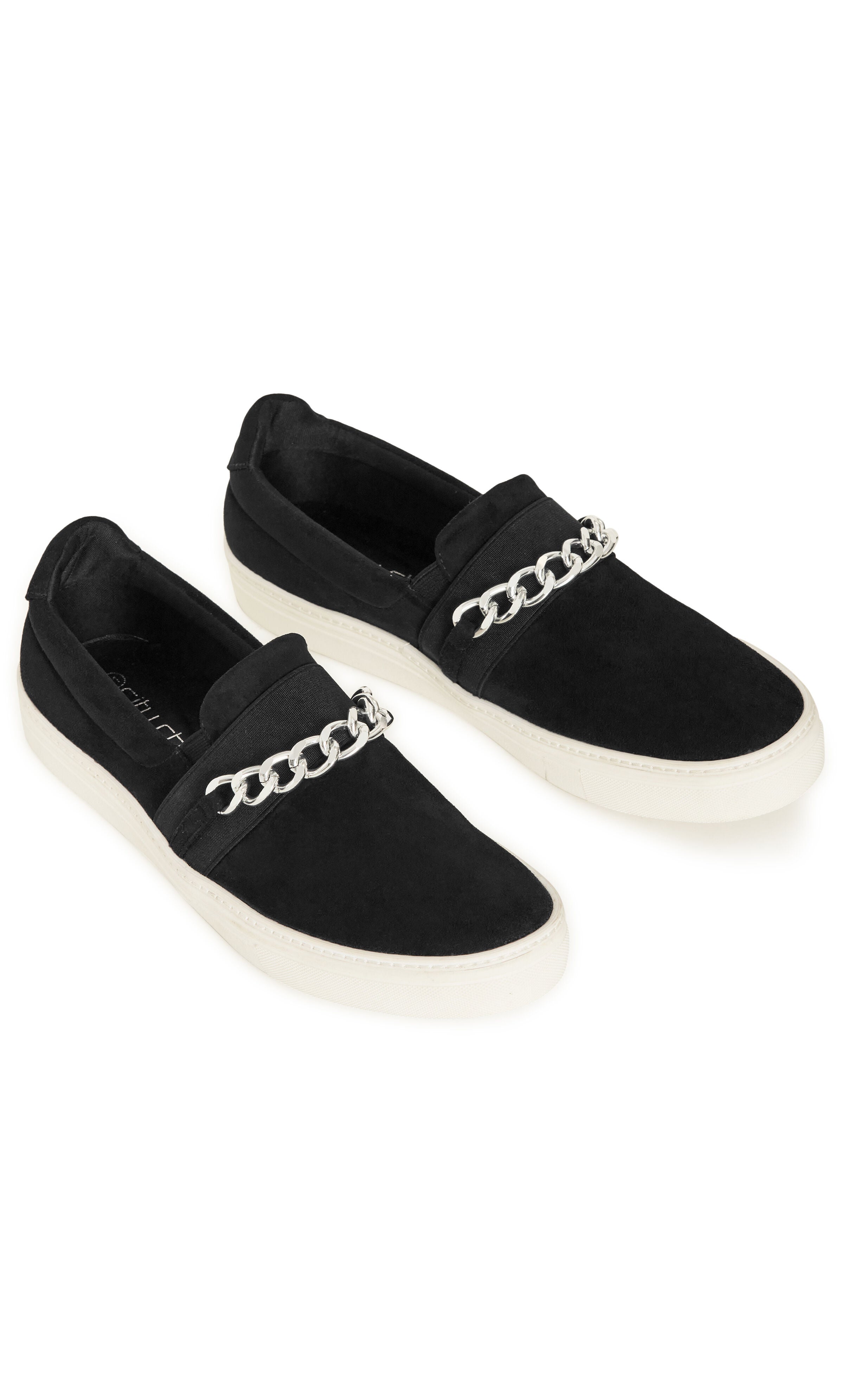 WIDE FIT Chain Fleur Trainer - black, , alternate image number 5