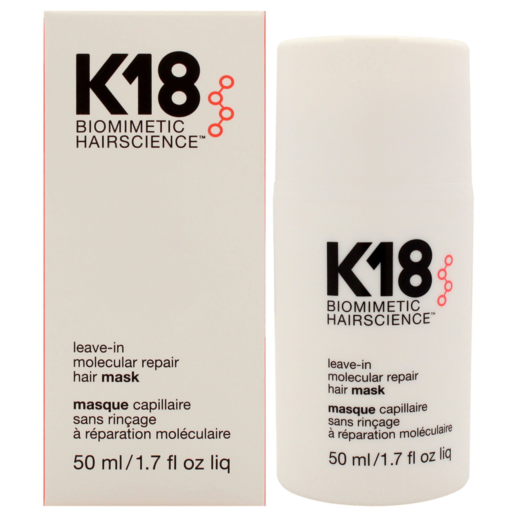 Leave-In Molecular Repair Hair Mask by K18 Hair for Unisex - 1.7 oz Masque, See Description, hi-res image number 0
