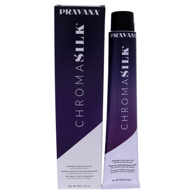 ChromaSilk Creme Hair Color - 4.37 Golden Violet Brown by Pravana for Unisex - 3 oz Hair Color, NA, hi-res image number null