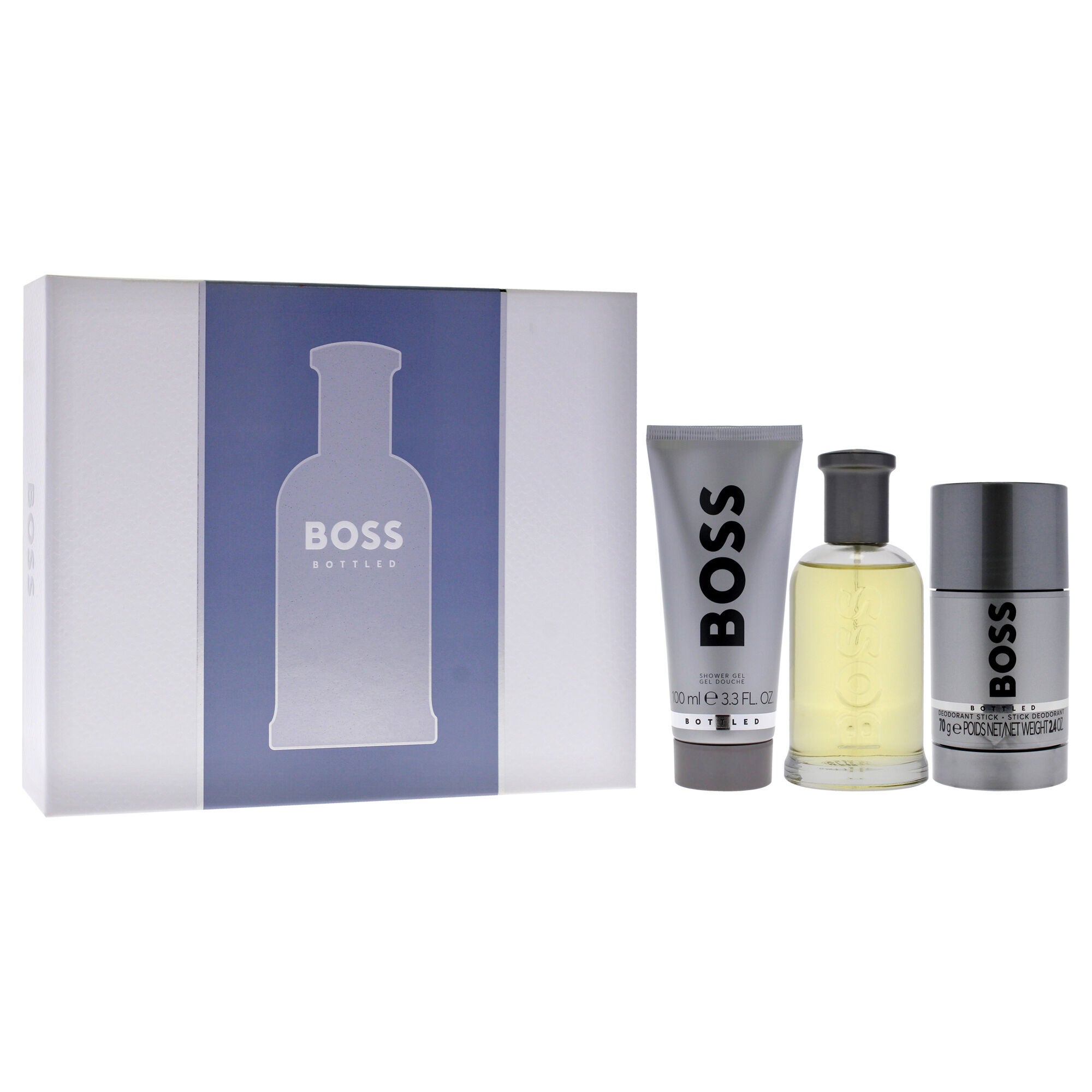 Boss No. 6 by Hugo Boss for Men - 3 Pc Gift Set 3.3oz EDT Spray, 3.3oz Shower Gel, 2.4oz Deodorant Stick, Clear, alternate image number 2