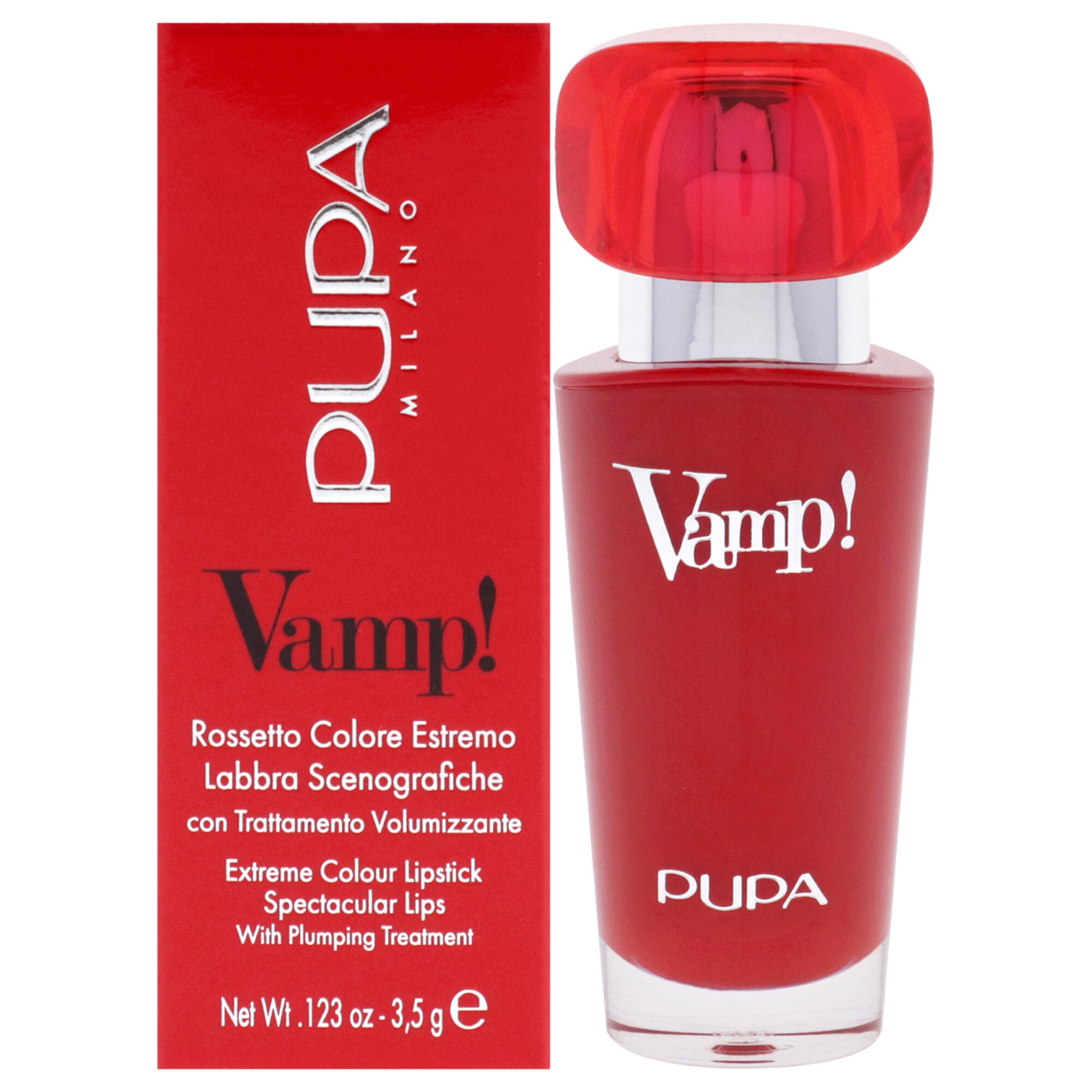 Vamp! Extreme Colour Lipstick with Plumping Treatment - 102 Rose Nude by Pupa Milano for Women - 0.123 oz Lipstick, See Description, hi-res image number 0
