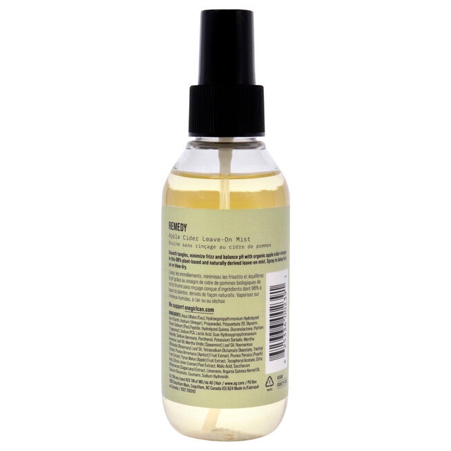 Remedy Apple Cider Vinegar Leave On Mist by AG Hair Cosmetics for Unisex - 5 oz Mist, See Description, alternate image number 1