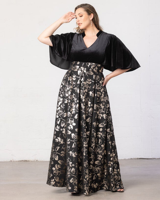 Radiant Opulence Evening Gown, Gilded Noir, alternate image number 2