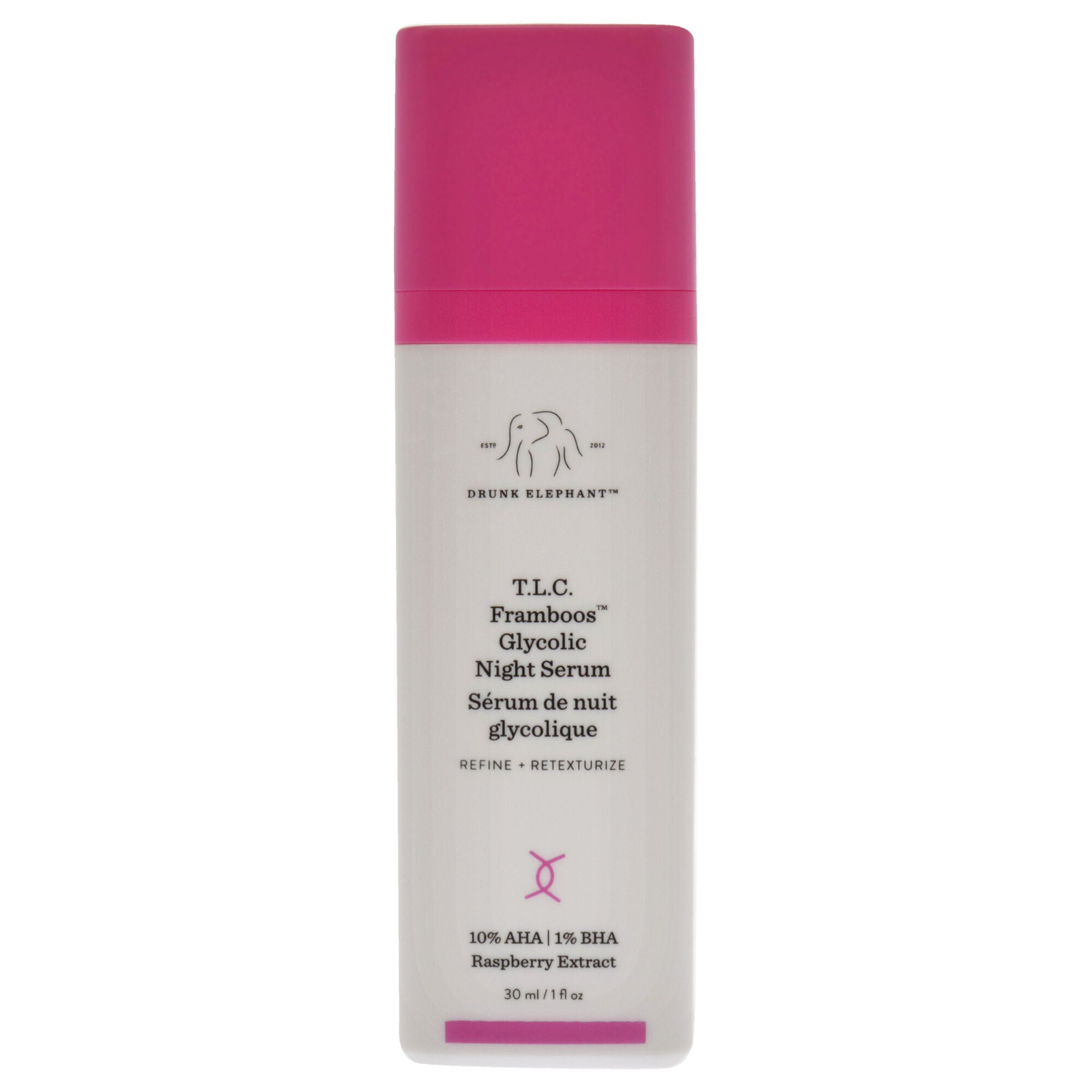 T.L.C. Framboos Glycolic Night Serum by Drunk Elephant for Unisex - 1 oz Serum, See Description, alternate image number 3
