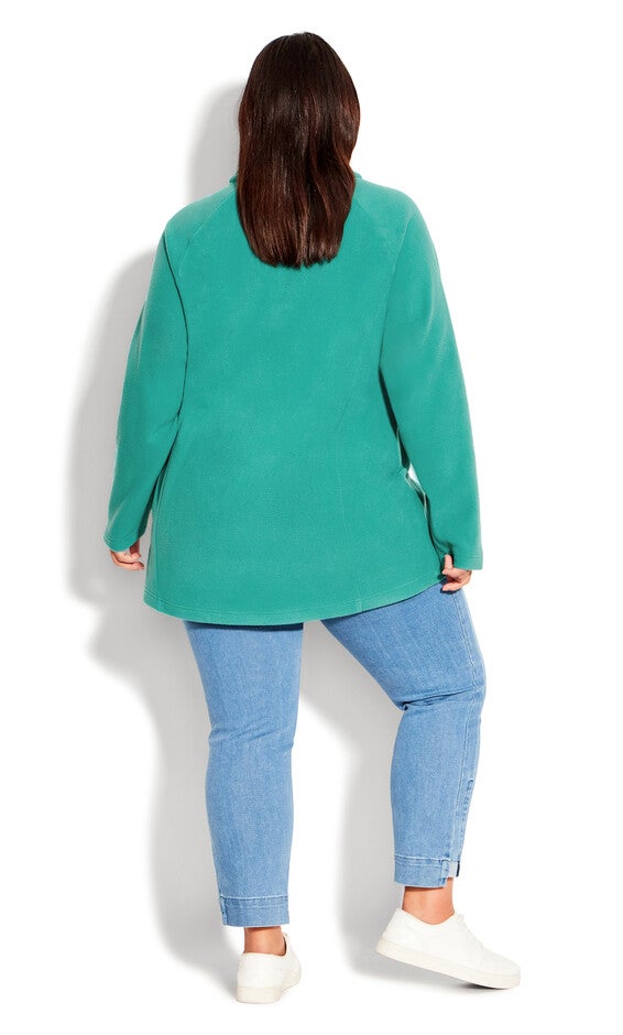 Polar Fleece Pocket Tunic - jade, , alternate image number 3