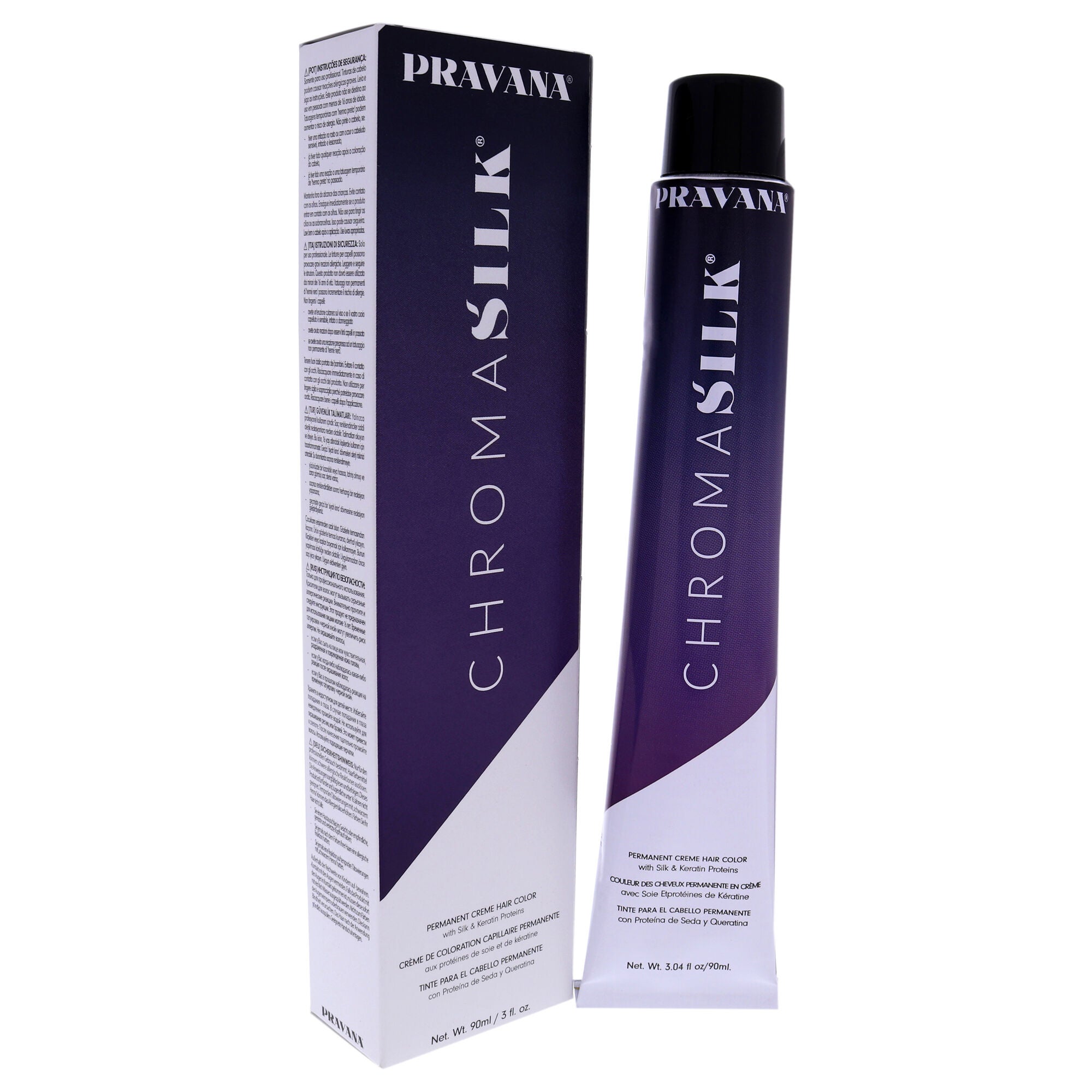 ChromaSilk Creme Hair Color - 7.11 Intense Ash Blonde by Pravana for Unisex - 3 oz Hair Color, See Description, alternate image number 1