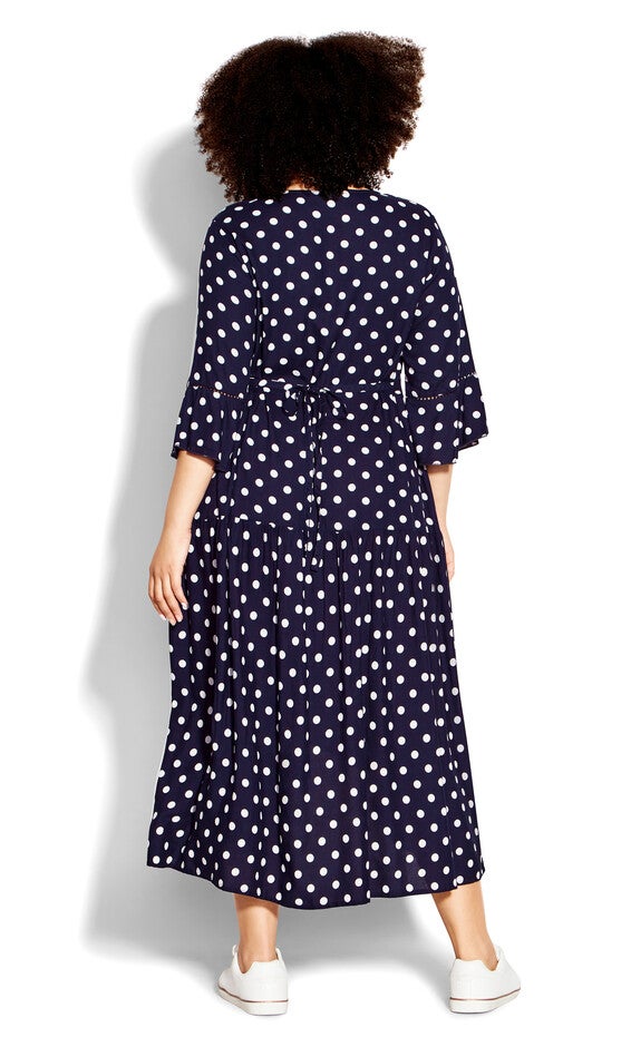 Valencia Dress - black white spot, , alternate image number 1