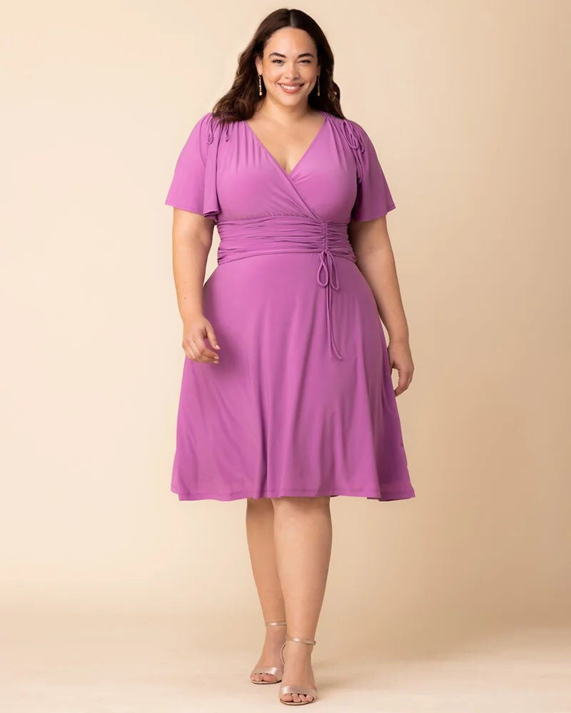 Jemma Ruched Tie Dress, Lilac, hi-res image number 0