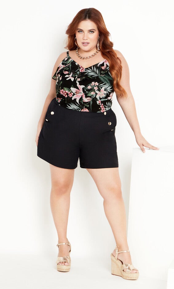Nicole Print Cami - black, , alternate image number 2