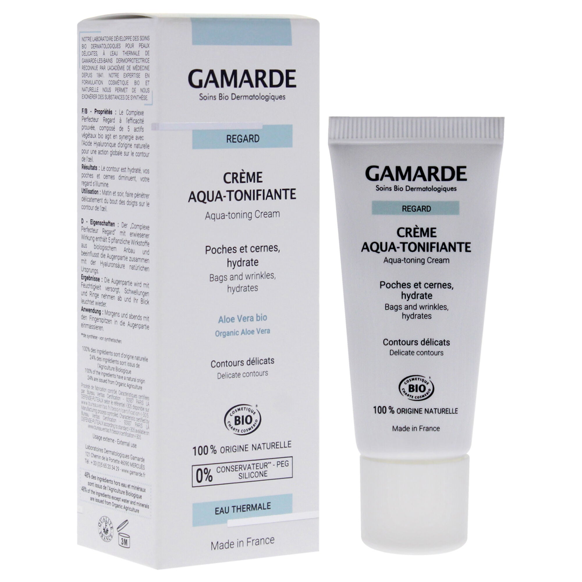 Aqua-Toning Cream Bag and Wrinkles Hydrates by Gamarde for Women - 0.67 oz Cream, See Description, alternate image number 2