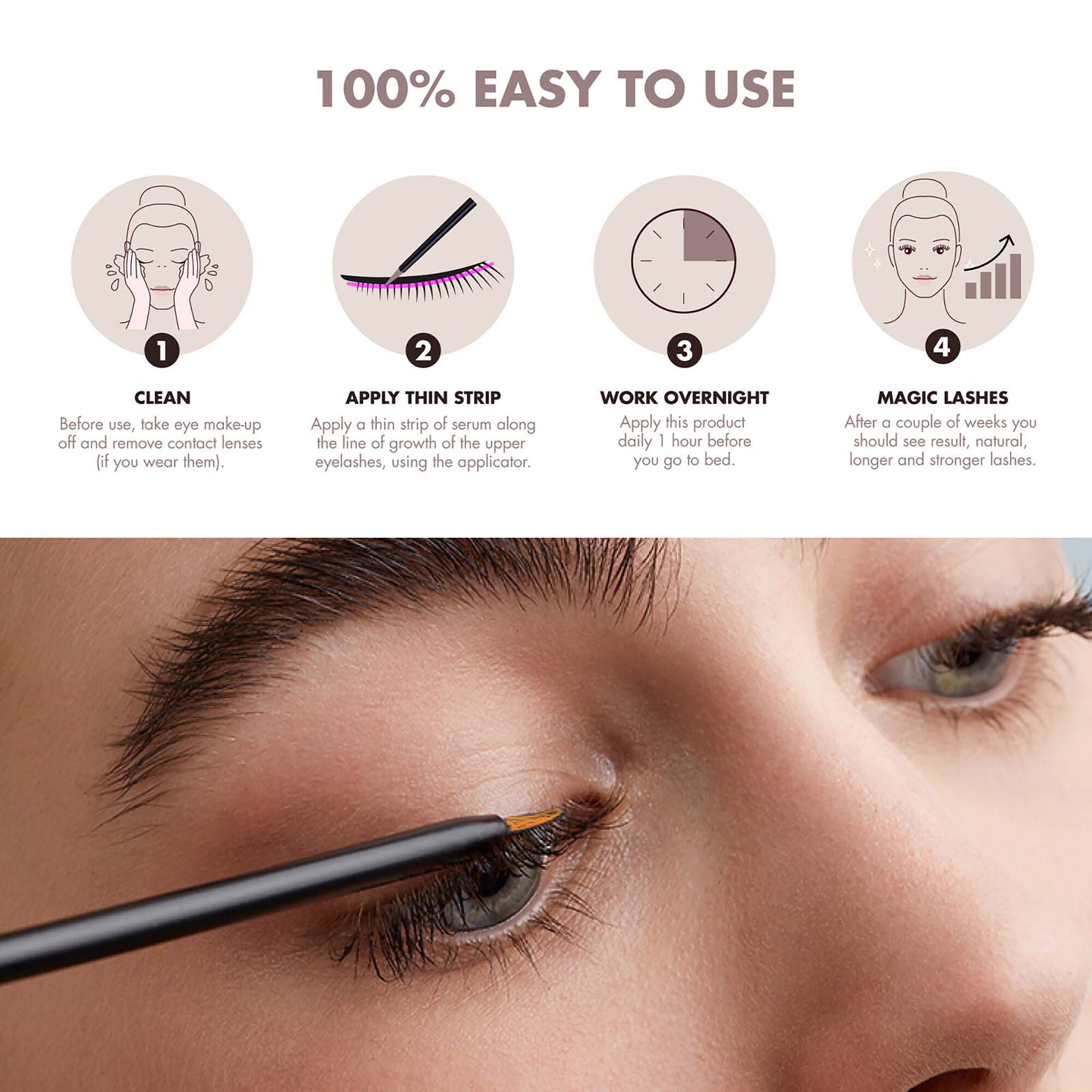 Eyelash Growth Serum by Browgame for Women - 3 ml Serum, See Description, alternate image number 3