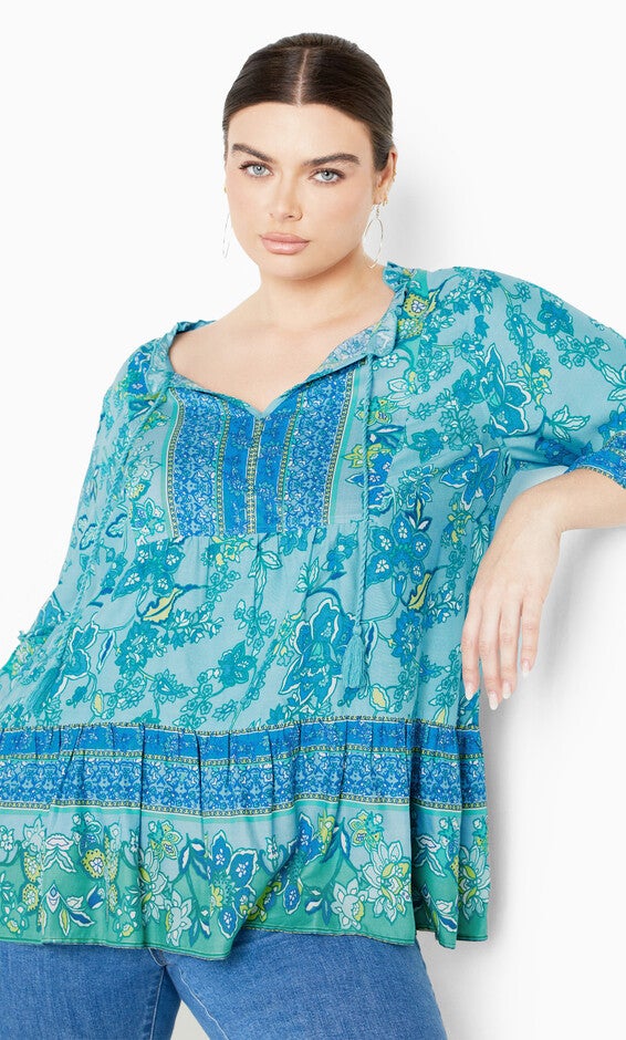 Sea Change Top - aqua, Blue, hi-res image number 0