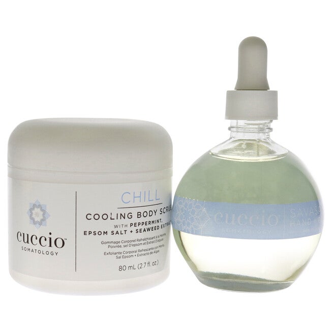 Somatology Chill Kit by Cuccio Somatology for Unisex - 2 Pc 2.7oz Cooling Body Scrub, 2.5oz Savasana Hand and Body Oil, See Description, alternate image number 3