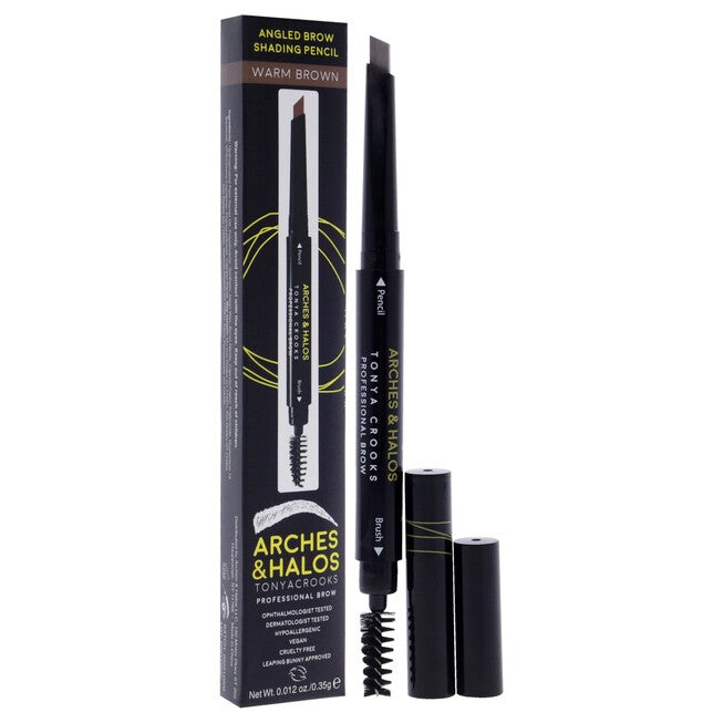 Angled Brow Shading Pencil - Warm Brown by Arches and Halos for Women - 0.012 oz Eyebrow Pencil, See Description, alternate image number 1