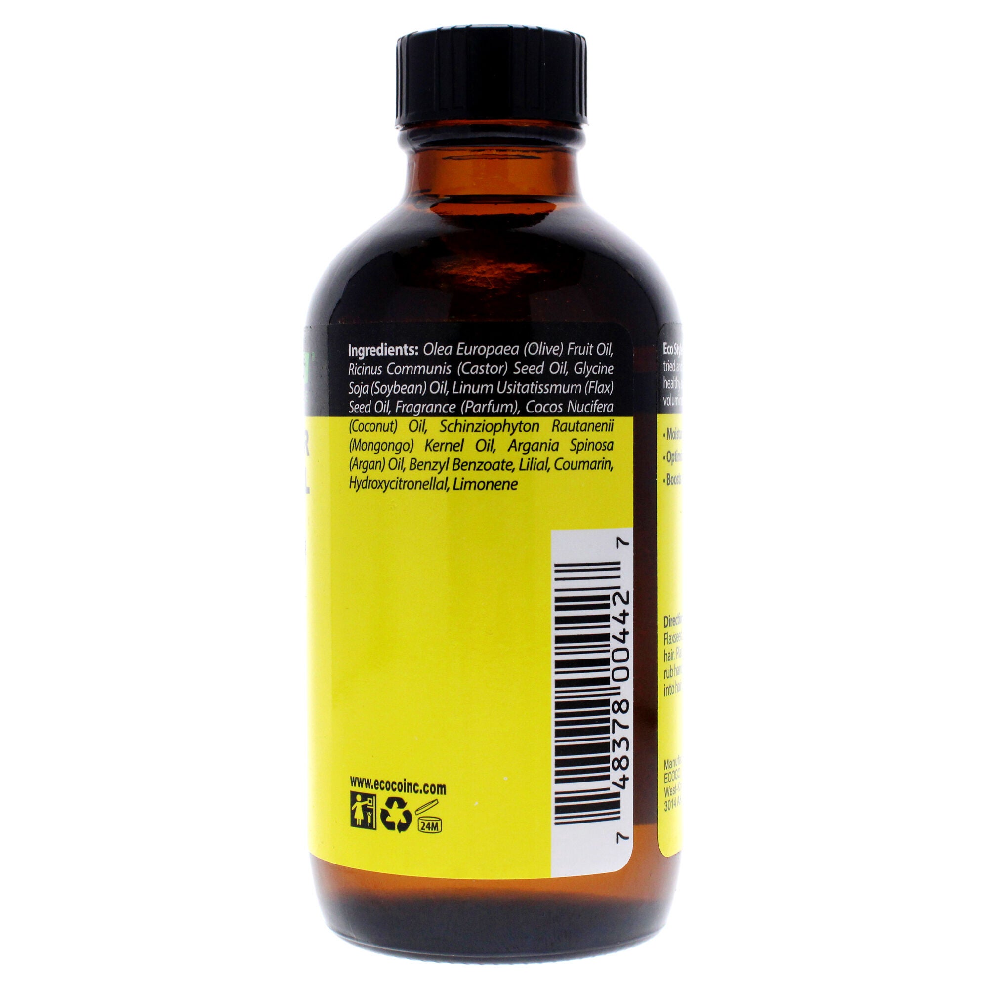 Eco Style Maximum Hair Growth Oil - Black Castor And Flaxseed by Ecoco for Unisex - 4 oz Oil, , alternate image number 4