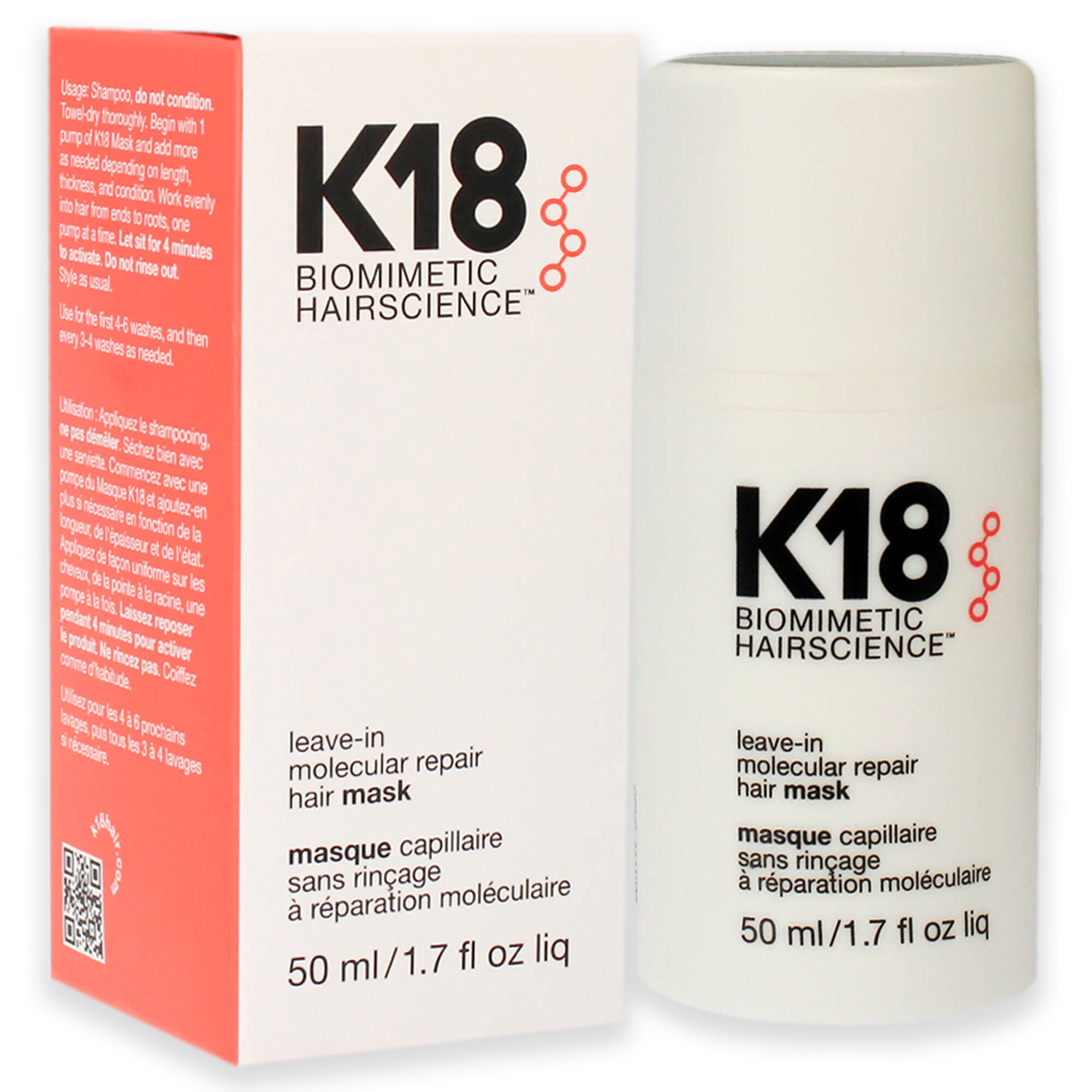 Leave-In Molecular Repair Hair Mask by K18 Hair for Unisex - 1.7 oz Masque, , alternate image number 6
