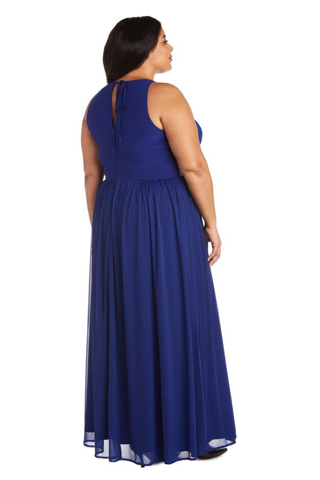 Maxi Dress with Keyhole Cutout, Halterneck and Flowing Skirt, , alternate image number null