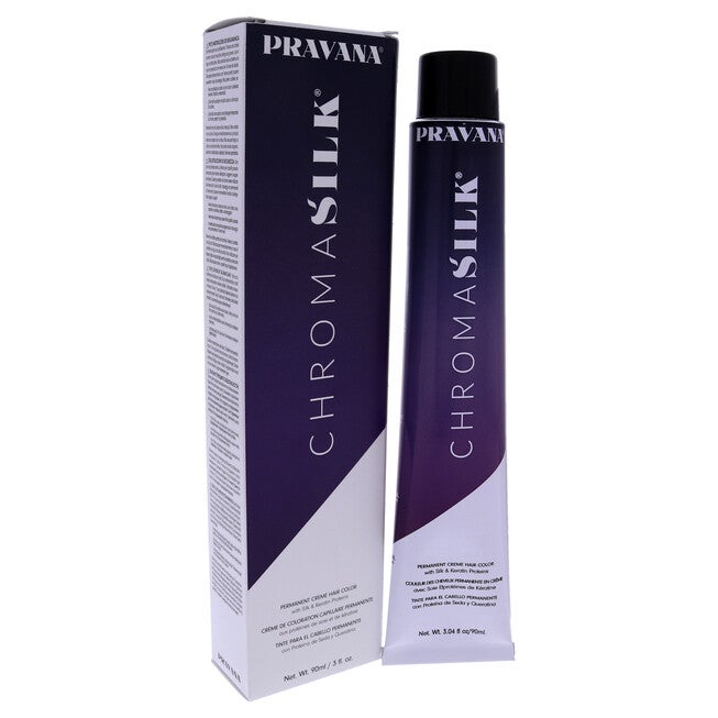 ChromaSilk Creme Hair Color - 4.37 Golden Violet Brown by Pravana for Unisex - 3 oz Hair Color, See Description, alternate image number 2