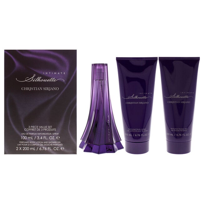 Silhouette Intimate by Christian Siriano for Women - 3 Pc Gift Set 3.4oz EDP Spray, 6.76oz Body Lotion, 6.76oz Shower Gel, NA, hi-res image number null