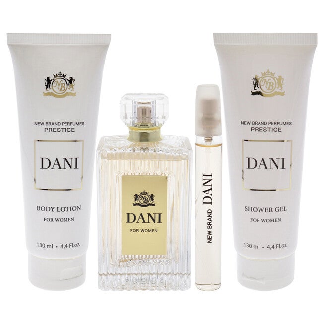 Prestige Dani by New Brand for Women - 4 Pc Gift Set 3.3oz EDP Spray, 0.5oz EDP Spray, 4.4oz Shower Gel, 4.4oz Body Lotion, See Description, alternate image number 4