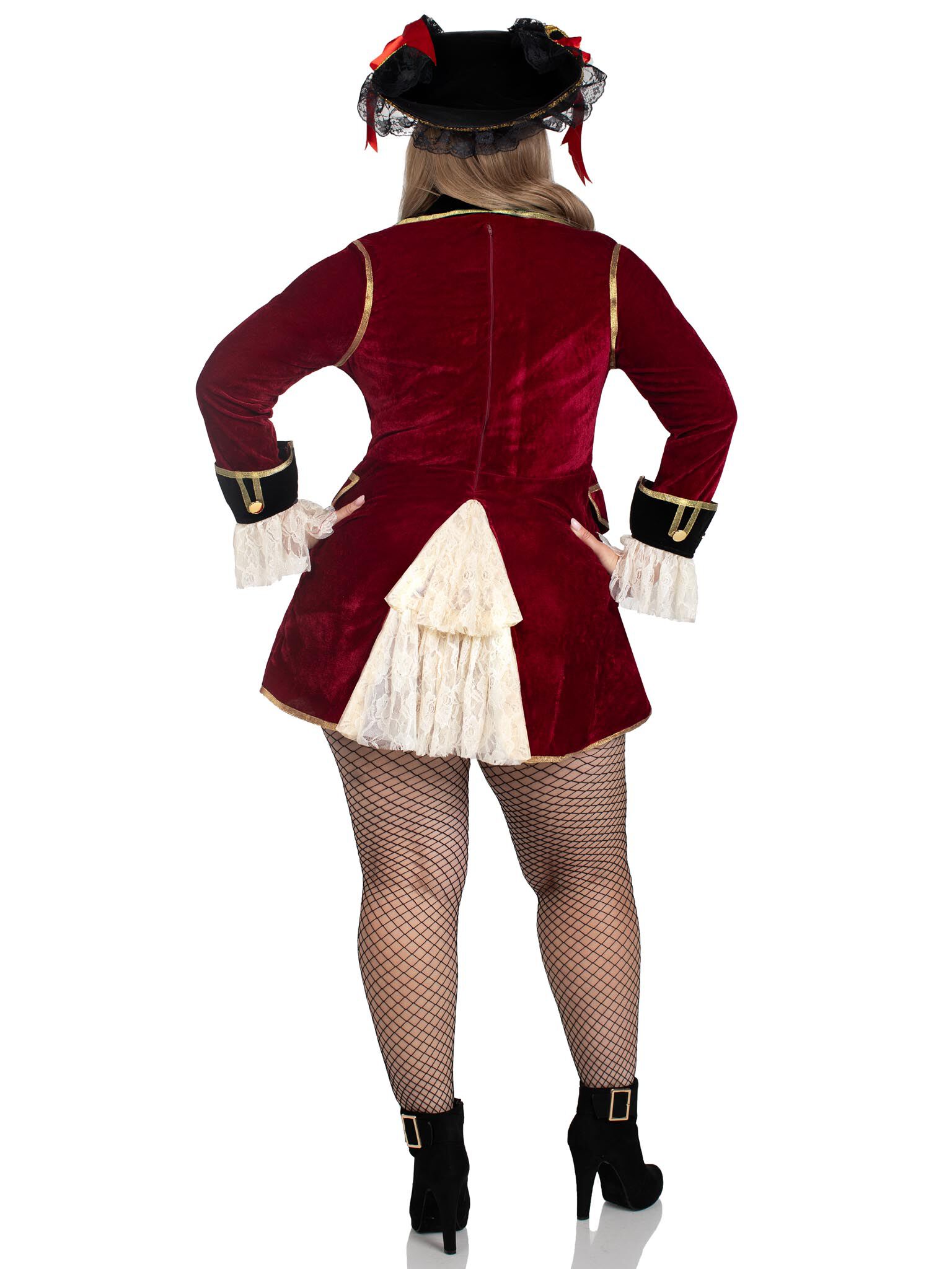 Pirate Captain Costume Dress, Red, alternate image number 3