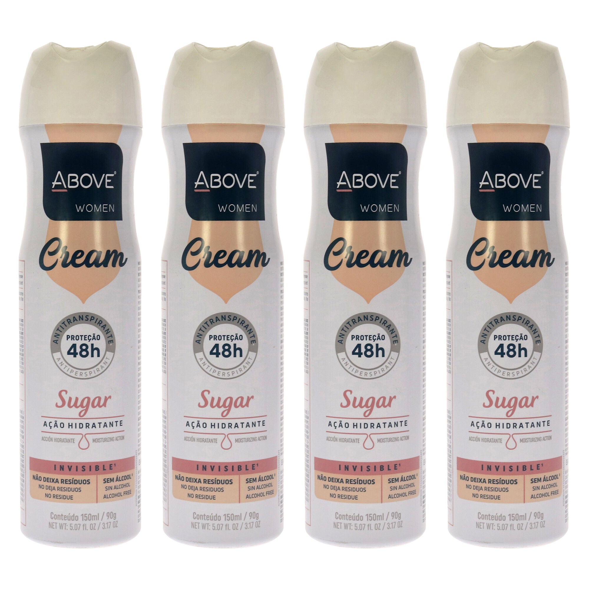 48 Hours Cream Antiperspirant Deodorant - Sugar by Above for Women - 3.17 oz Deodorant Spray - Pack of 4, See Description, hi-res image number 0