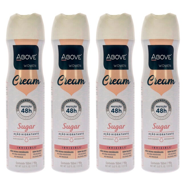 48 Hours Cream Antiperspirant Deodorant - Sugar by Above for Women - 3.17 oz Deodorant Spray - Pack of 4, See Description, hi-res image number 0