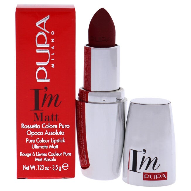I Am Matte Pure Colour Lipstick - 073 Irresistible Burgundy by Pupa Milano for Women - 0.123 oz Lipstick, See Description, hi-res image number 0