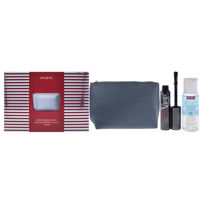 Vamp! Explosive Lashes and Two-Phase Make-Up Remover Set by Pupa Milano for Women - 3 Pc Kit, See Description, hi-res image number null