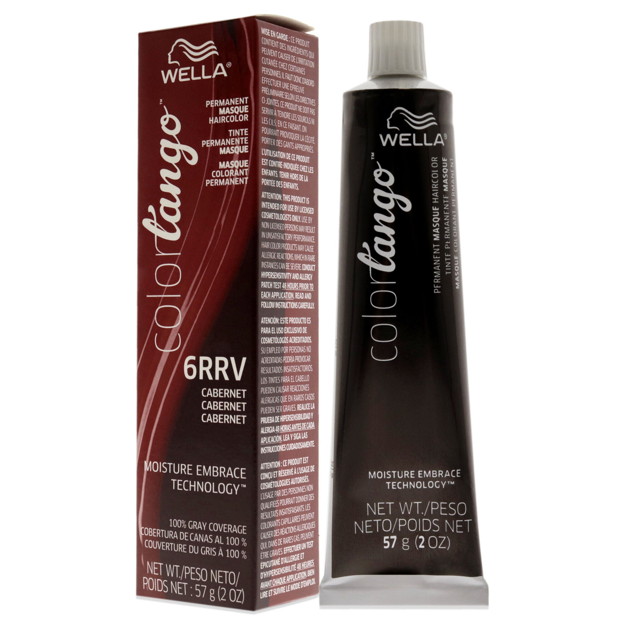 Color Tango Permanent Hair Color - 6RRV Cabernet by Wella for Unisex - 2 oz Hair Color, See Description, alternate image number 3
