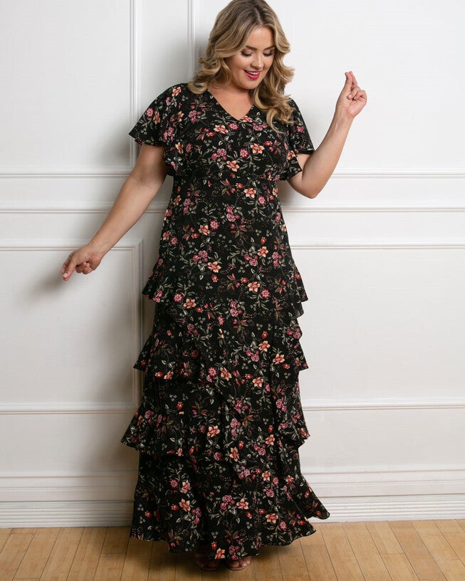 Tour de Flounce Evening Gown, , alternate image number null