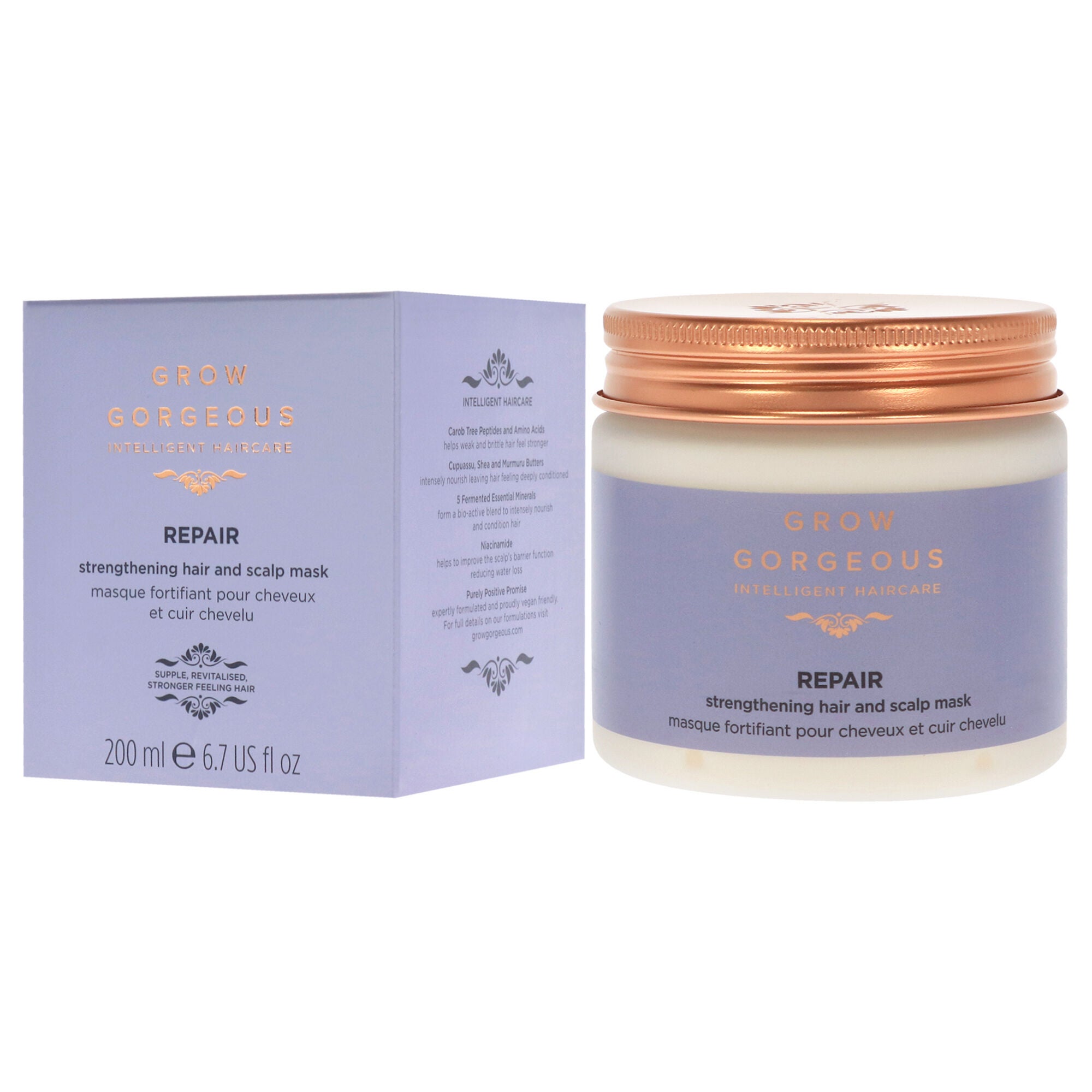 Repair Strengthening Hair and Scalp Mask by Grow Gorgeous for Unisex - 6.7 oz Masque, , alternate image number 8